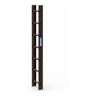 Zarges Dachleiter 7 Sprossen braun