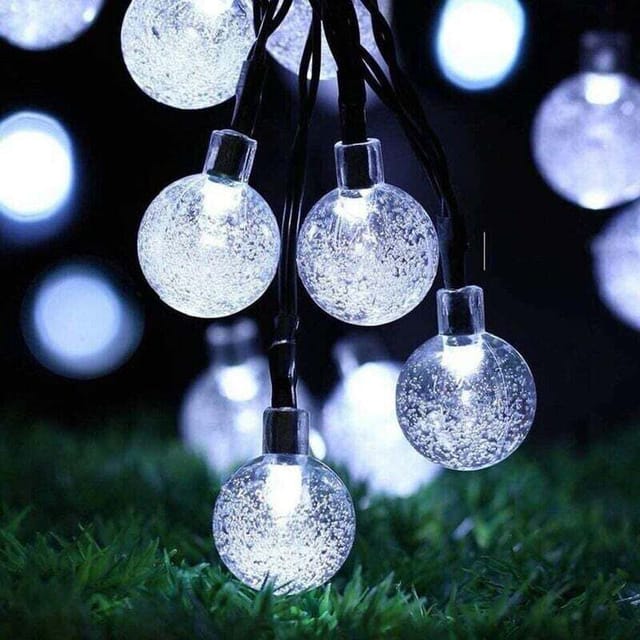 50 Led-solar-lichterkette Für Drinnen Und Draußen, Ip65 Wasserdicht, 8 Modi, Usb-betrieben, Hübsche Dekorative Lichterkette (weiß), Für Die Weihnachtsdekoration Im Innen- Und Außenbereich