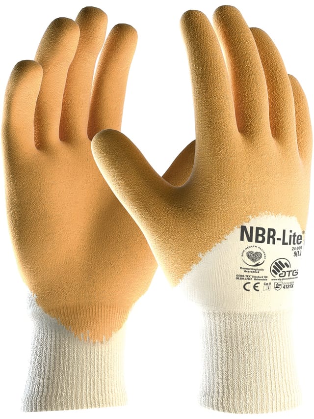 ATG - 2382 Gr. 9 NBR-Lite® Nitril-Handschuhe (24-985) gelb/weiß
