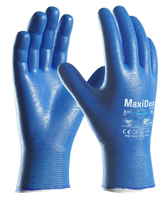 ATG - Hybrid-Handschuhe MaxiDex® (19-007) blau, en 374-K, 2707-07 Gr.07