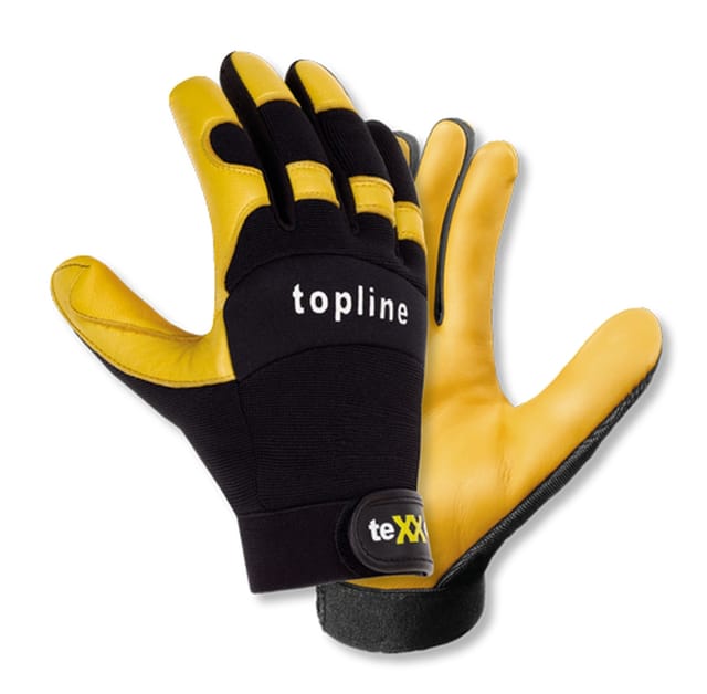 Texxor® Topline Kuhleder-handschuhe Tacoma, Sb-verpackung, Gelb/schwarz