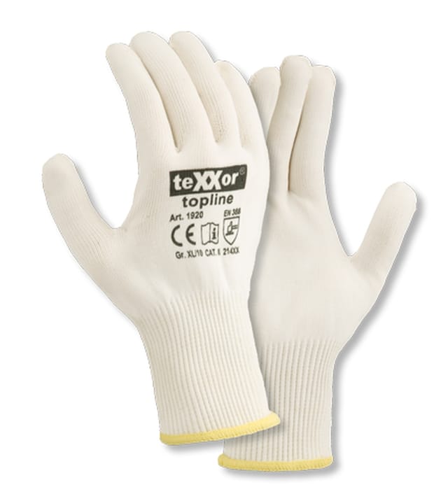 12 Paar topline Feinstrick-Handschuhe BAUMWOLLE/NYLON Größe 7