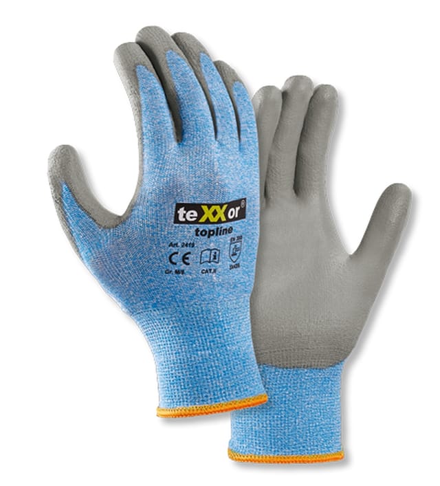TeXXor 24198 Gr.8 Schnittschutz-Strickhandschuhe pu-beschichtg.