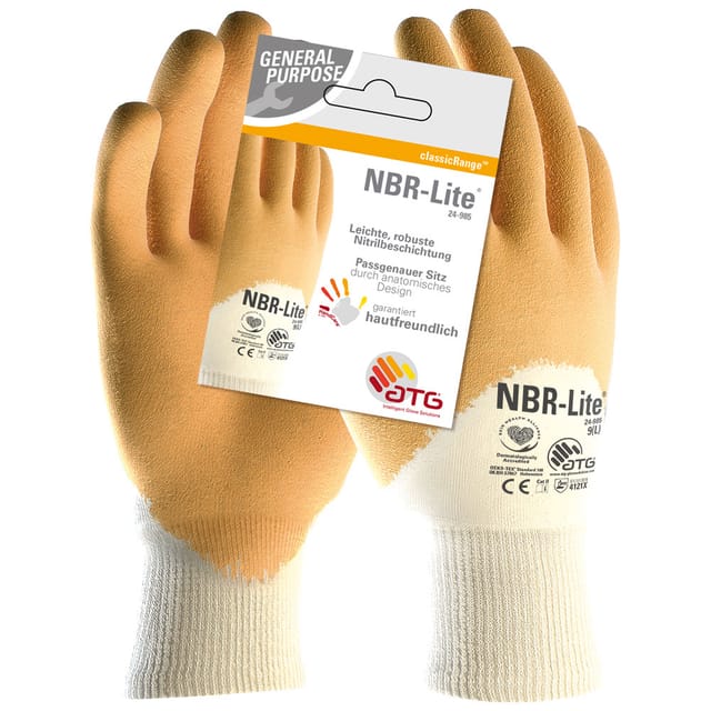 ATG - 2571 Gr. 10 NBR-Lite® Nitril-Handschuhe (24-985 hct), SB-Verpackung beige/g