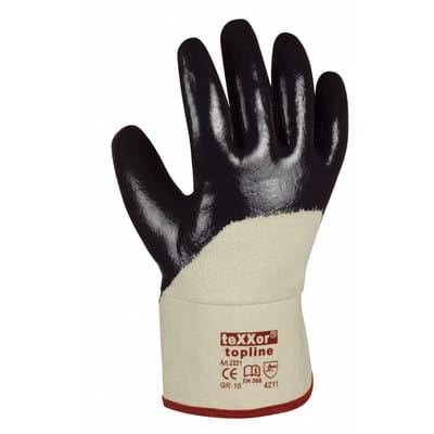 Texxor 232111 Gr.11 topline, Nitril-Handschuhe mit Stulpe, Kat. 2, Nitril