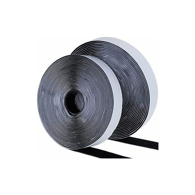 Linghhang - Ruban Auto-Adhésif Scratch Klettband für Rahmenmontage, 20 mm x 25 m – Noir