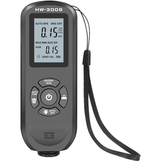 Linghhang - Autolacktester, Schichtdickenmessgerät mit digitalem LCD-Hintergrundbeleuchtungsdisplay, vertikaler Bildschirm, schwarz