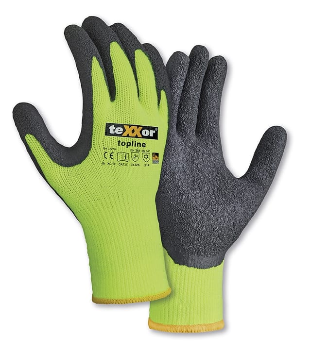 TeXXor Winterhandschuh touch polyacryl gelb/grau 2270 Größe 8