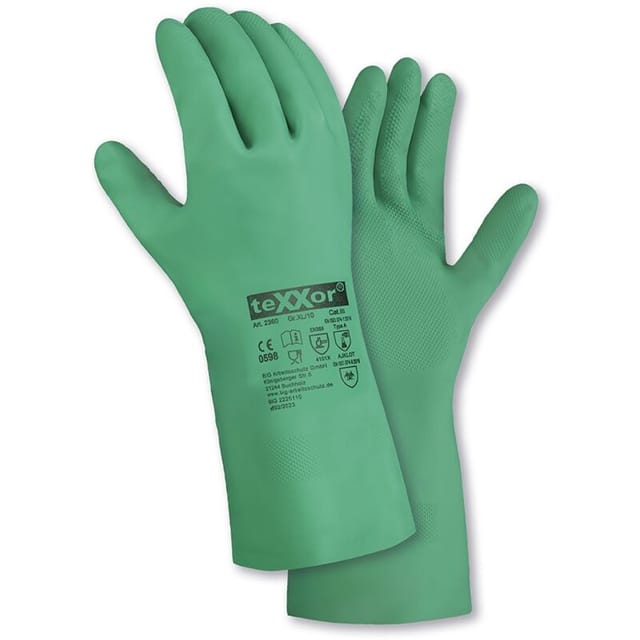 TeXXor Chemikalienschutz-Handschuhe nitril grün 2360 Größe 12