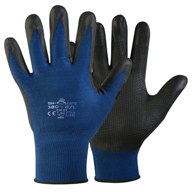 Showa 1163-6 380 NBR Nylon Arbeitshandschuh Größe (Handschuhe): 6, S EN 388 CAT II 1 Paar