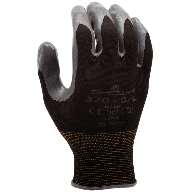 370W Nahtloser Arbeitshandschuh Nylon-Nitril-Handfläche Allzweck 10/XXL - Showa