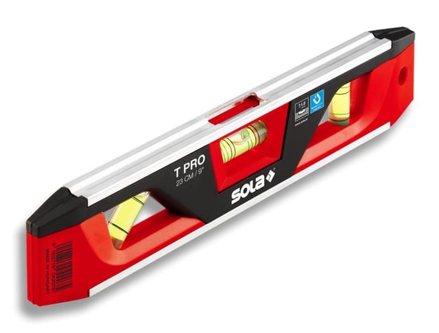 Torpedowasserwaage t pro 23 cm Aluminium/ABS Kunststoff rot/schwarz 1 mm/m 1 mm/m
