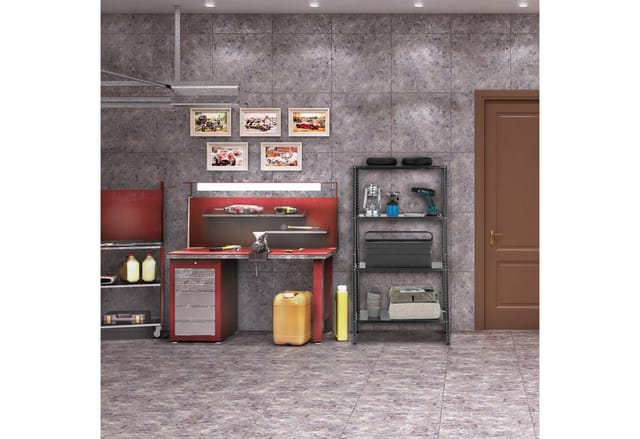 Schwerlastregal, Traglast 160 kg, 4 Ebenen, hbt 147,5 x 75,5 x 30,5 cm, Keller & Garage, Metallregal, schwarz - Relaxdays