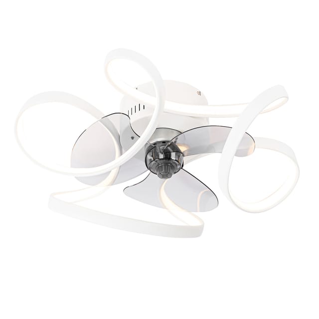Deckenventilator weiß 55cm inkl. led Dimmbar mit Fernbedienung - Mandy