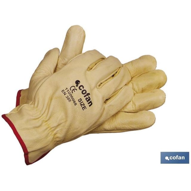 Gelber Rindslederhandschuh, Blistergröße 11