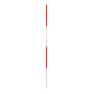 Baufluchtstab 2m, Stahl, Spitze Rund, Teilung alle 50cm, rot beginnend