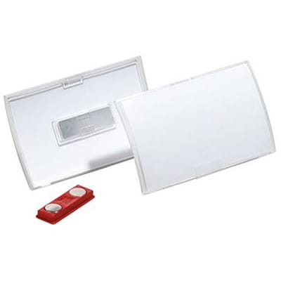 Durable - Namensschild click fold 75 x 40 mm (b x h) Magnet transparent 10 St./Pack.