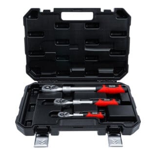 Bgs Technic - Umschaltknarren-Satz ausziehbar Abtrieb Außenvierkant 6,3 mm (1/4') - 10 mm (3/8') - 12,5 mm (1/2') 3-tlg.