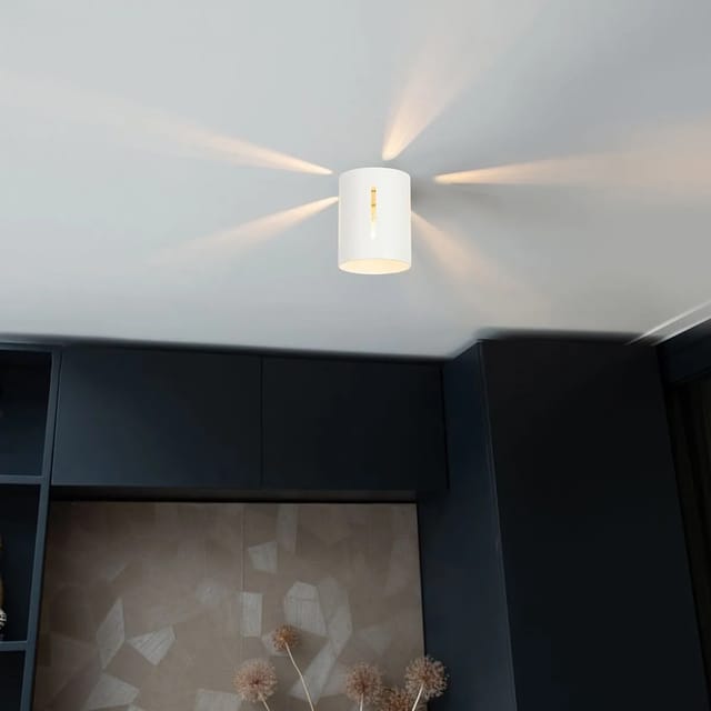 Design-Deckenleuchte weiß mit Lichteffekt - Yana
