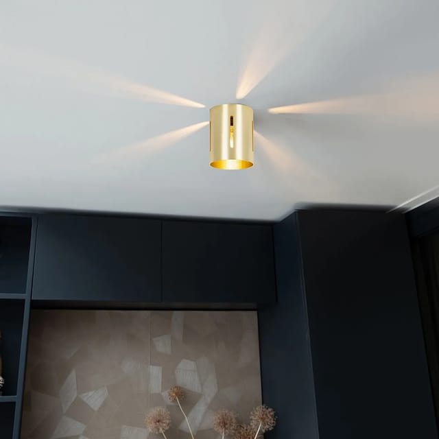 Design Deckenleuchte Gold mit Lichteffekt - Yana