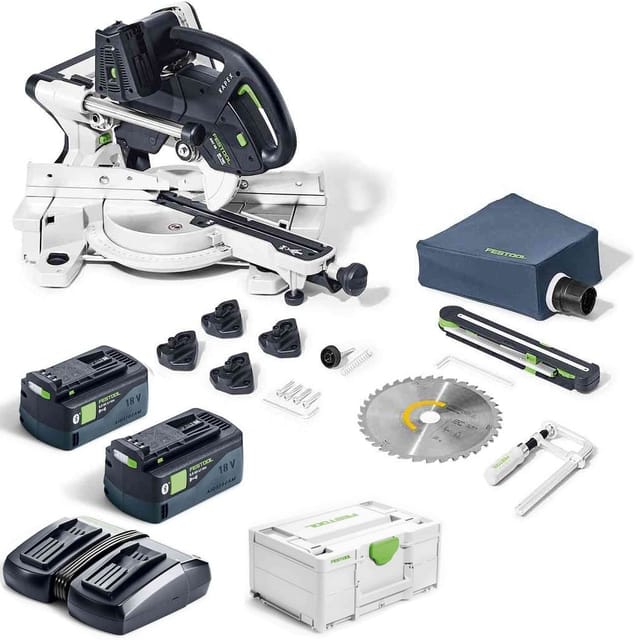 Akku Kapp Zugsäge kapex ksc 60EB Basic + Energie Set 18V 2x5,0/TCL 6 duo - Festool