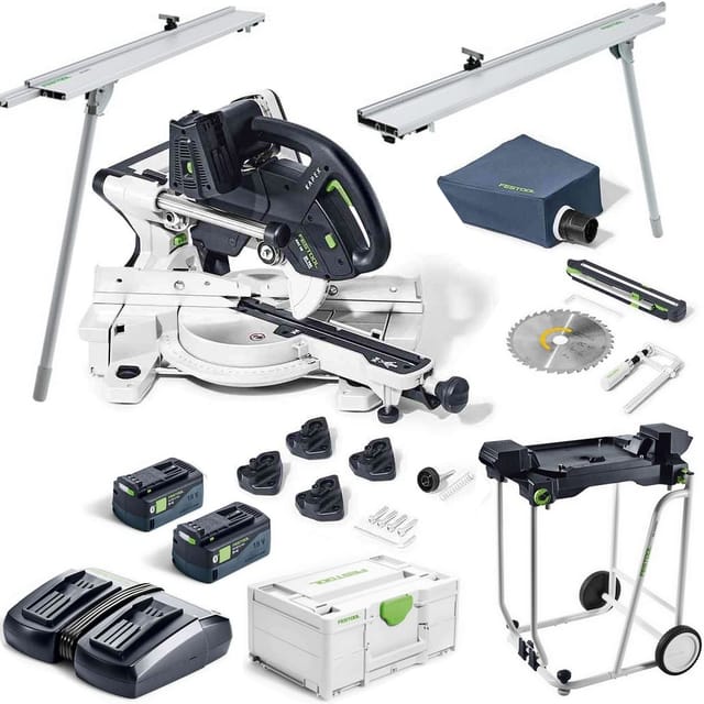 Festool - Akku Kapp Zugsäge kapex ksc 60EB+Energie Set +Untergestell +Kappanschlag