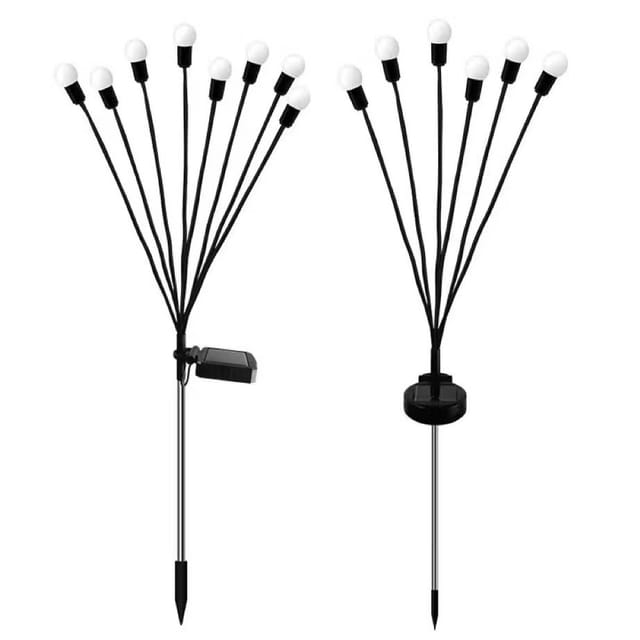2er-pack Solar-glühwürmchen-lichter, 6 Leds, Wasserdicht, Sternenlichter Für Garten, Wege, Landschaften, Außenbereich, Warmes Licht [energieklasse A+++]