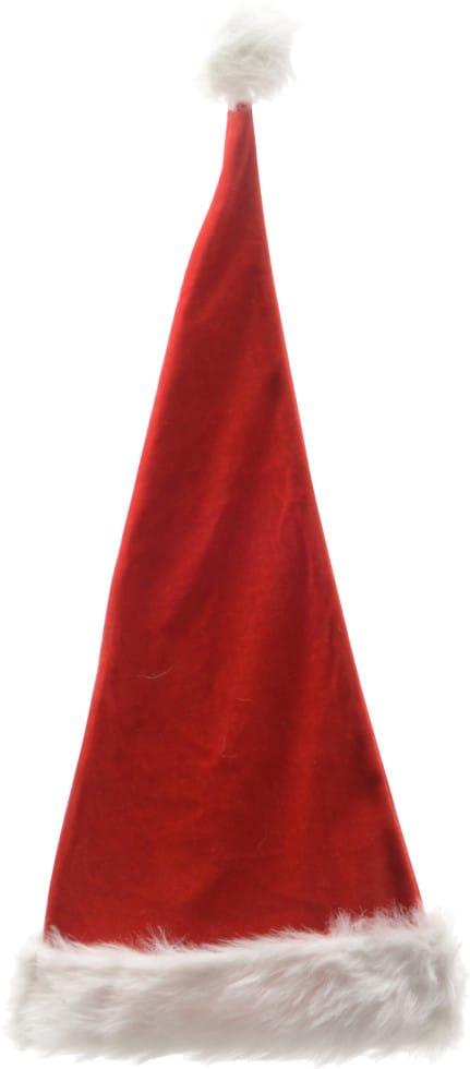 Kaemingk Stoff-Weihnachtsmannmütze rot 70 cm Weihnachtsdeko