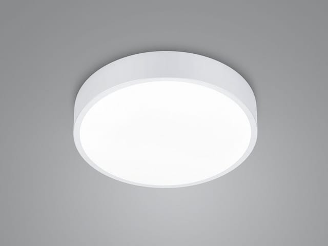 LED Deckenleuchte WACO in Weiß matt extern dimmbar flach, Ø 31cm