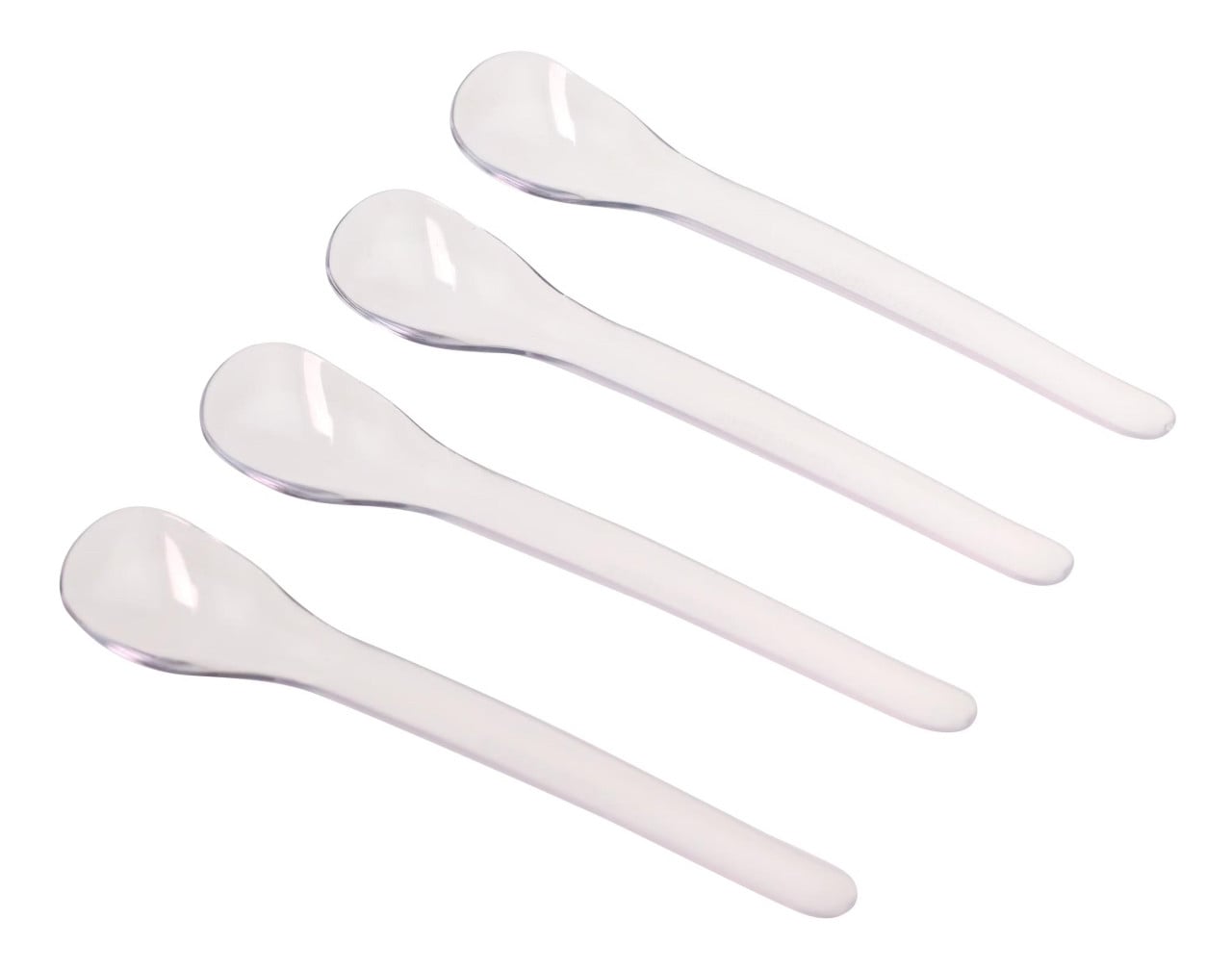 Fackelmann Eilöffel 14 cm transparent oder weiß 4 Stück Küchenhelfer
