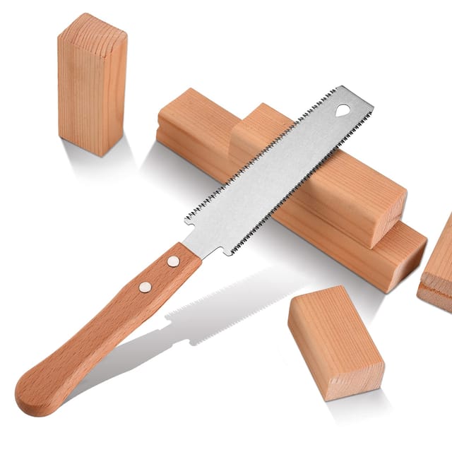 Jusch - Kleine zweischneidige manuelle Holzbearbeitungssäge mit flexiblem Sägeblatt, DIY-Unterhaltung, leichte und scharfe Holzbearbeitungssäge