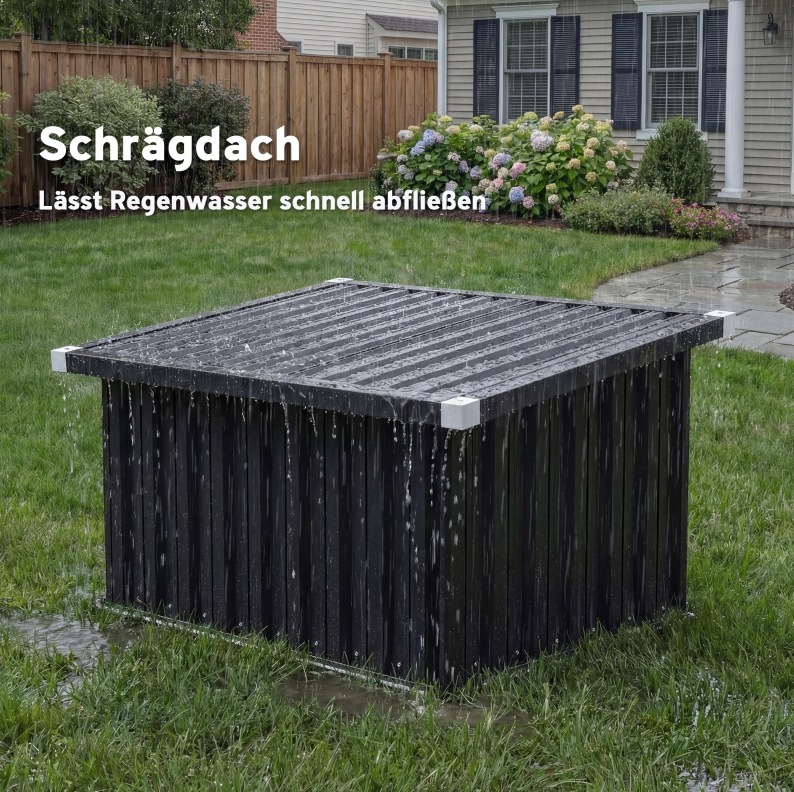 Garage Für Mähroboter Aus Verzinktem Stahl 108 X 86 X 62,5 Cm Dunkelgrau Havrya