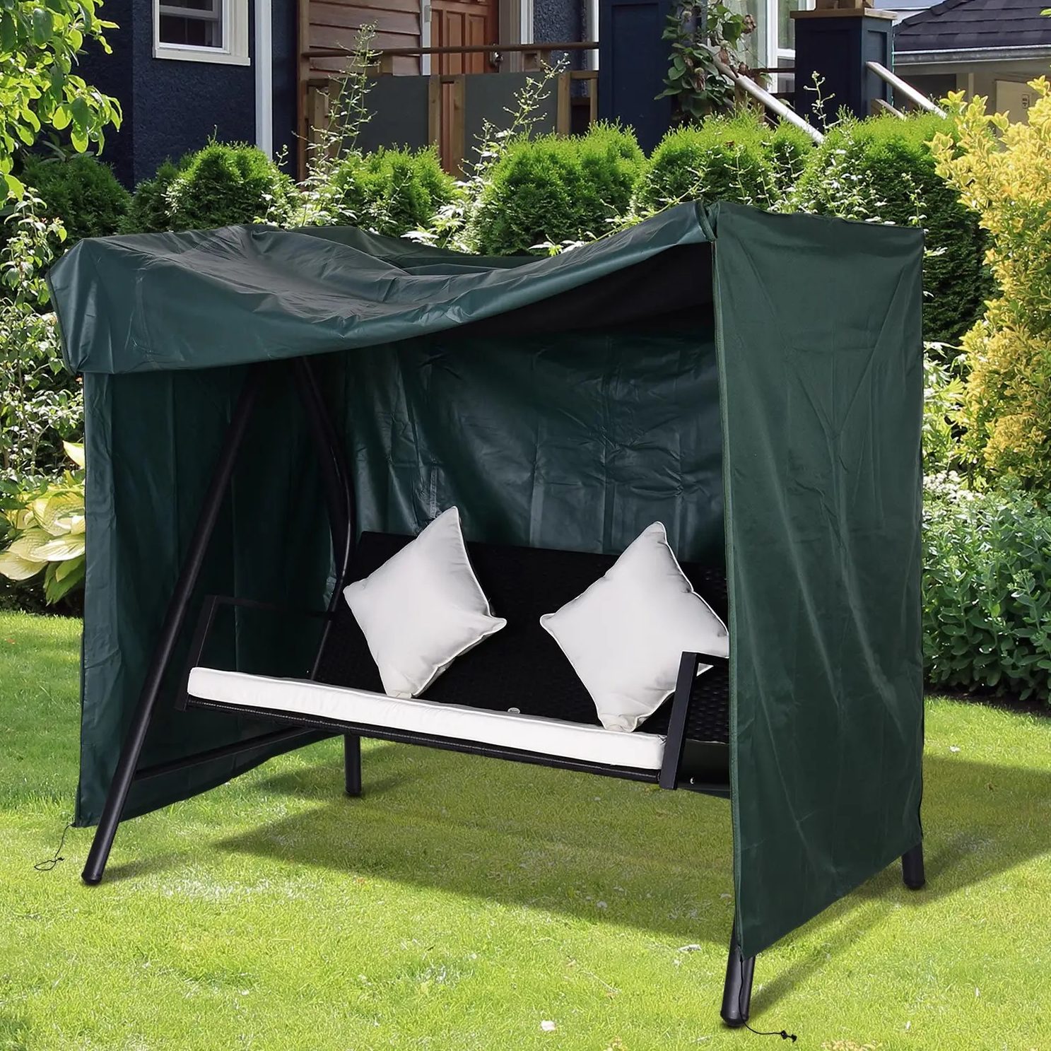 Abdeckung Für Gartenschaukel 177 X 114 X 152 Cm, Wasserfest, Uv-schutz, Dunkelgrün Havrya