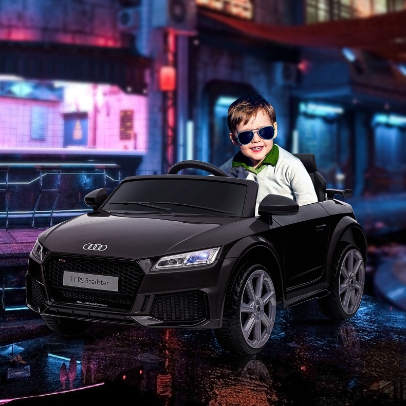 Elektrisches Kinderauto Audi 2,4g, Musik, Hupe, Led, Usb, Schwarz Havrya