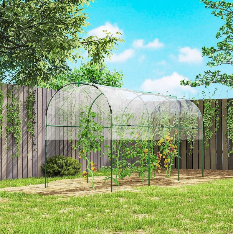 Folientunnel-gewächshaus, 400 X 123 X 171 Cm, Stahlstruktur, Transparent Havrya