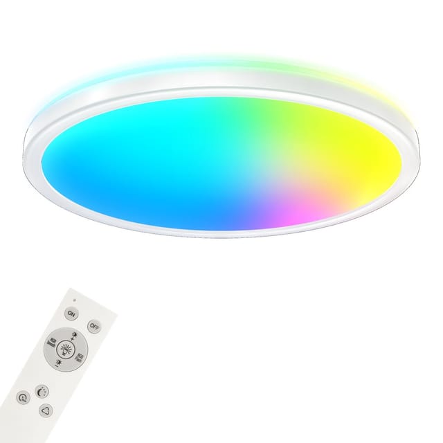Led Deckenleuchte Smart rgb Bluetooth WiFi Timer Alexa weiß 22W Ø42cm Briloner