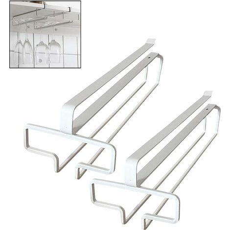 Hängender Weinglashalter Für Bis Zu 4 Gläser (2-teilig, Weiß)