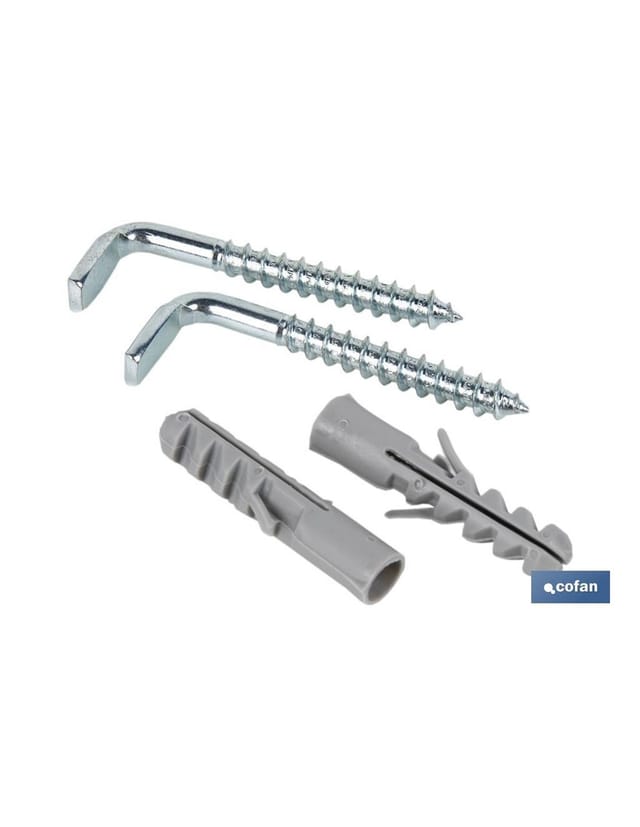 Set bestehend aus 2 Stöpsel und Haken für Thermoskanne und Heizung, 8 x 65 mm