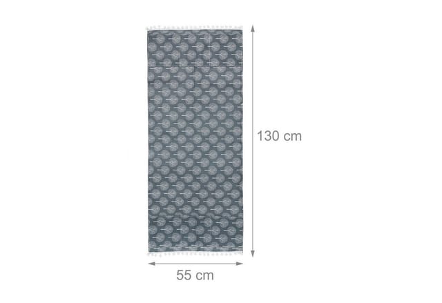 Relaxdays - Waschmaschinenauflage mit Taschen, Polyester, Abdeckung Waschmaschine, Trockner, Kühlschrank, anthrazit/creme