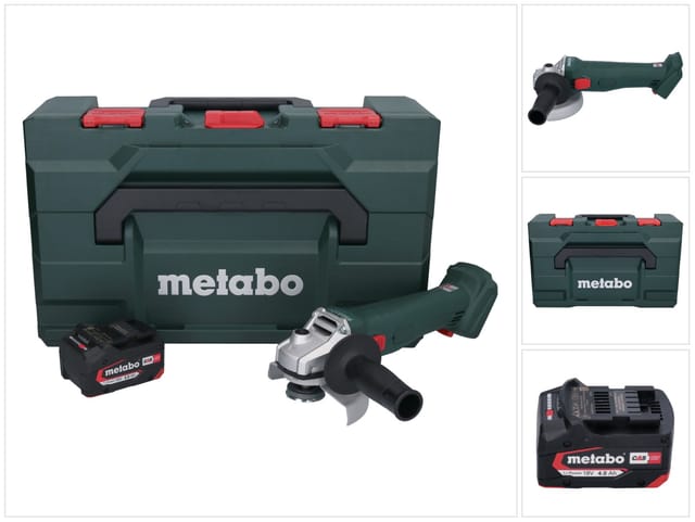 Metabo - w 18 l 9-125 Akku Winkelschleifer 18 v 125 mm + 1x Akku 4,0 Ah + x - ohne Ladegerät