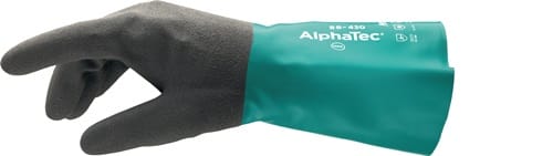 58430100 Chemikalienhandschuhe AlphaTec 58-430 Größe 10 flaschengrün/anth - Ansell