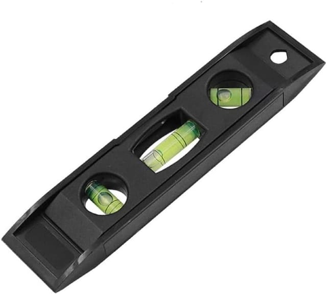 Ersandy - Kompakte Wasserwaage, 3-stufiges magnetisches Wasserwaagen-Messgerät, abs- und Acryl-Wasserwaagen-Messgerät