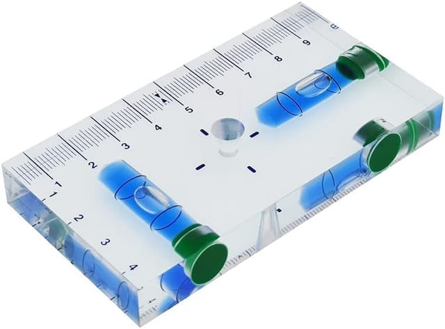 Ersandy - Multifunktionale transparente magnetische T-Wasserwaage 95 x 51 x 13 mm (blau)