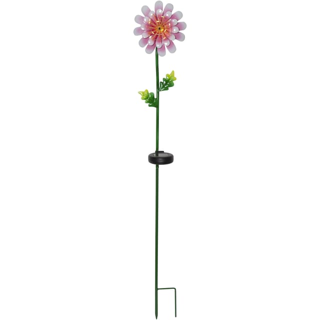 Solar-Erdspieß Pink Daisy - Star Trading