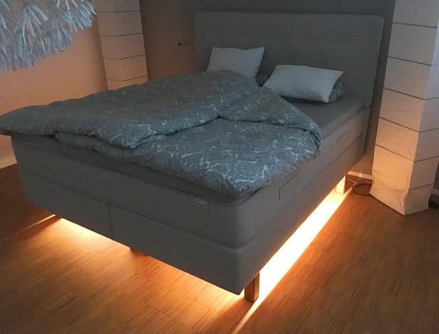 Jardinion - led Streifen mit Bewegungsmelder Nachtlicht warmweiß 120cm Weiß 1 led Streifen, Bewegungssensor, dimmbar, Timer, Nachttischbeleuchtung,