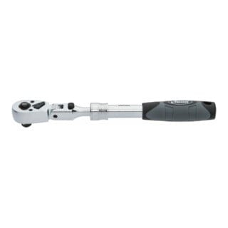 Teleskop Gelenk-Umschaltknarre ∙ V6638N ∙ 3/8 Zoll (10 mm) Vierkant massiv ∙ 350 mm