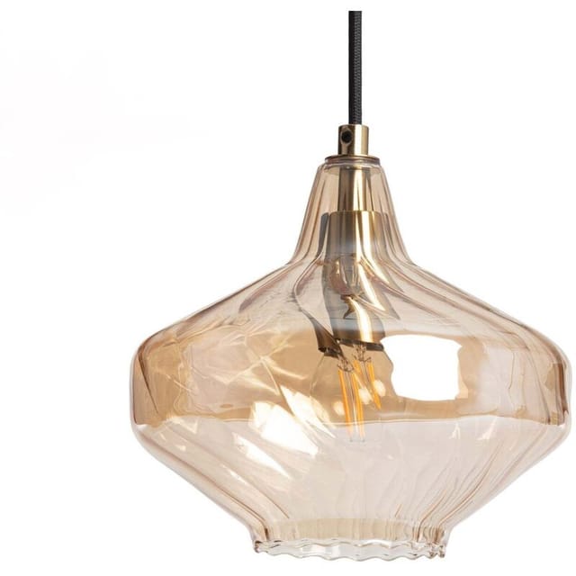 Pendelleuchte Glas Blas Bernstein