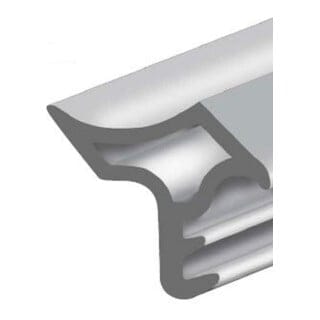 Ellen - Türanschlagdichtung K2378 diy Länge 5 m zum Einstecken w-pvc blank weiß