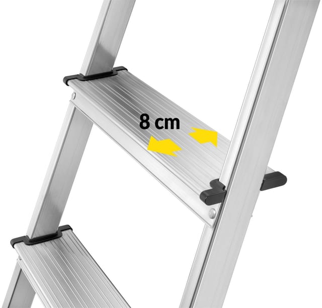 Stufenstehleiter L60 Standardline 3 Stufen Aluminium Gesamthöhe 1380 mm