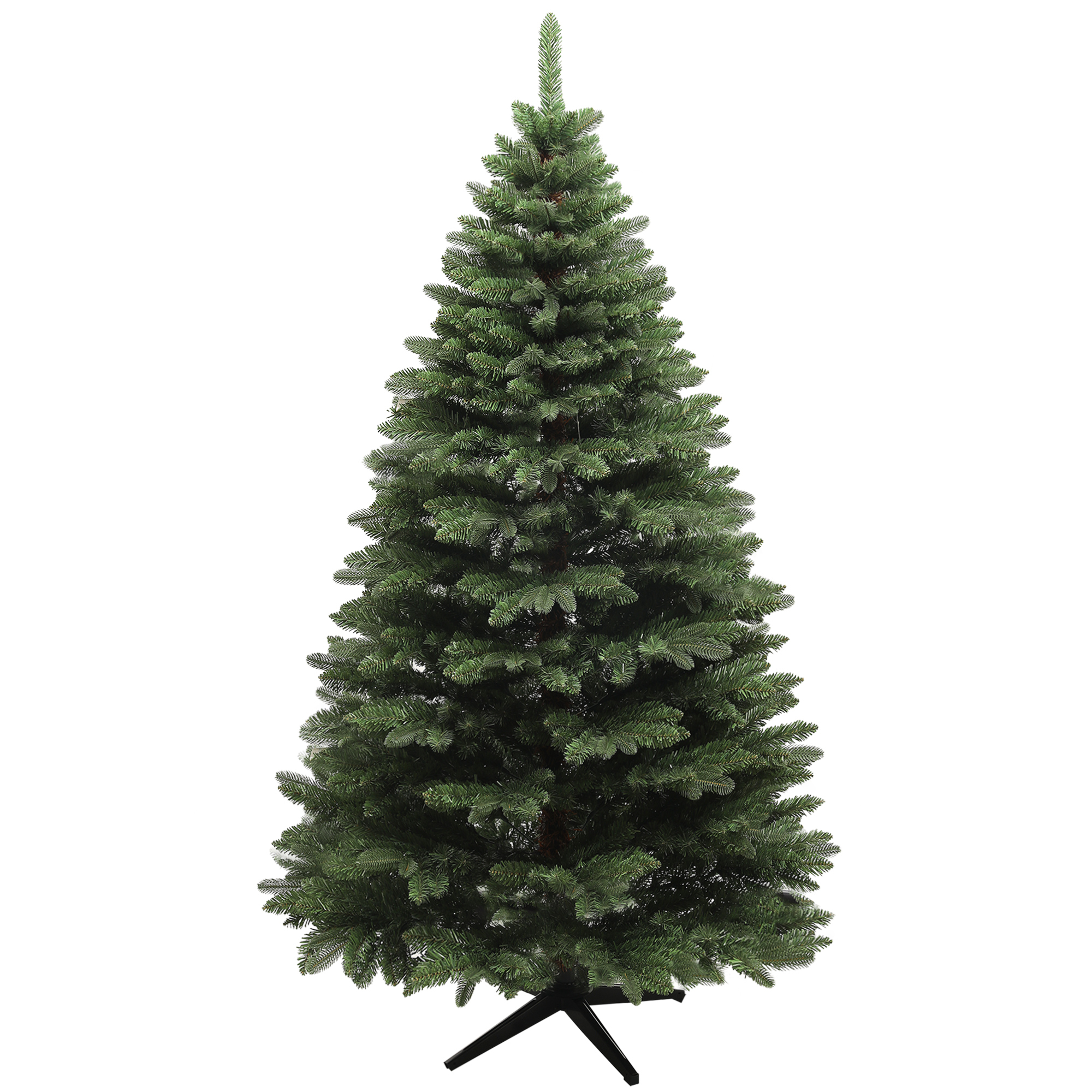 Weihnachtsbaum Aus Kunststoff Mit 1050 Zweigen Und Klappbarem Stahlfuß, Ø 120 X 180 Cm, Grün